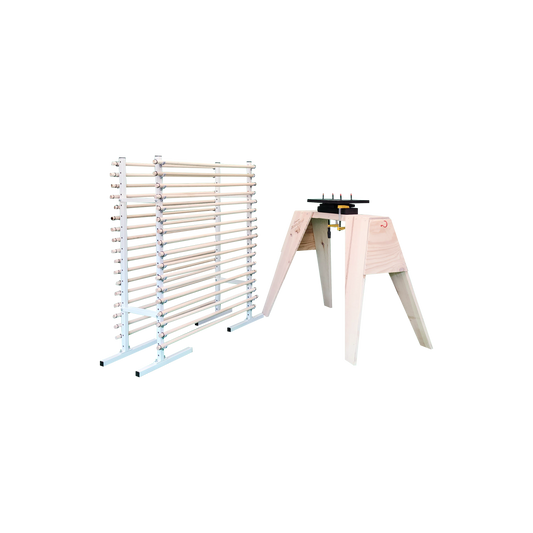 (Close Out Sale) Mini Rotating Spray Rack & 17 Level Wood Rod Cabinet Door Painting Dry Rack