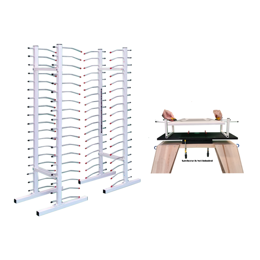 Rotating Spray & 18-Door Cabinet Door Dry Painting Rack Combo